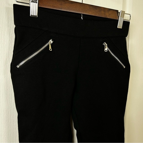 Zara Trafaluc CollectionBlack Dress Pants Leggings with Zipper Pockets Size M - Picture 2 of 3